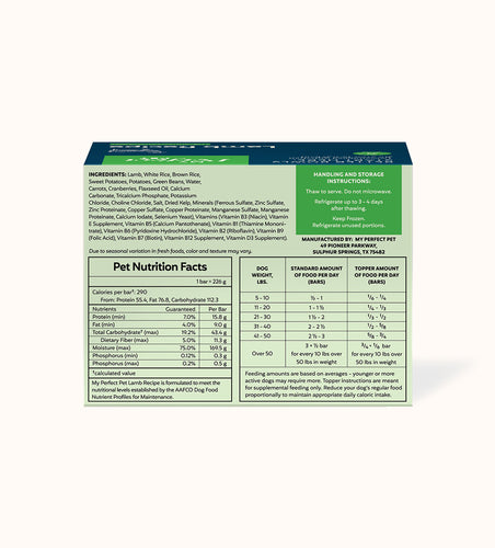 My Perfect Pet Lamb Controlled Phosphorus Specialty Diet Frozen